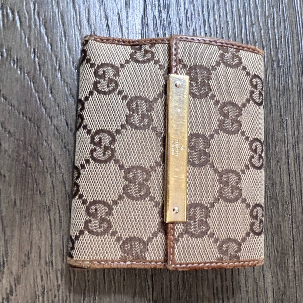Gucci Brown and Gold Wallet